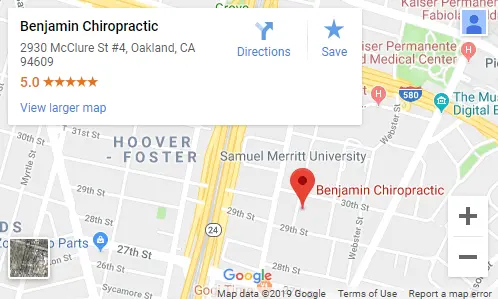 Map of Oakland CA Chiropractors