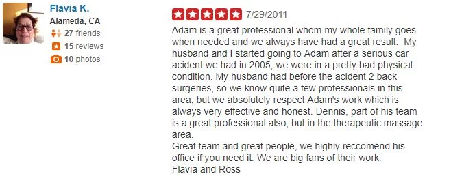 Benjamin Chiropractic Patient Testimonial