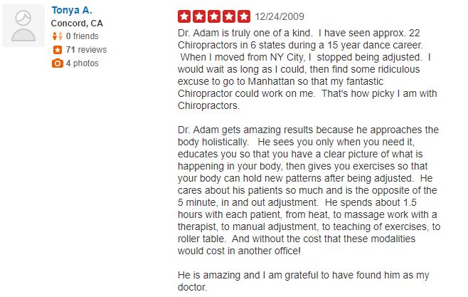 Benjamin Chiropractic Patient Testimonial